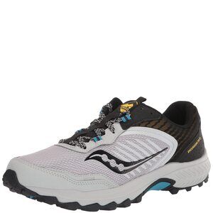 Saucony Men's Excursion TR15 Trail Running Shoe, Fog/Black/Topaz, 12
